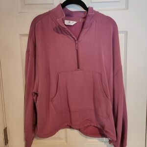 Women's Mauve Half-Zip Pullover Top